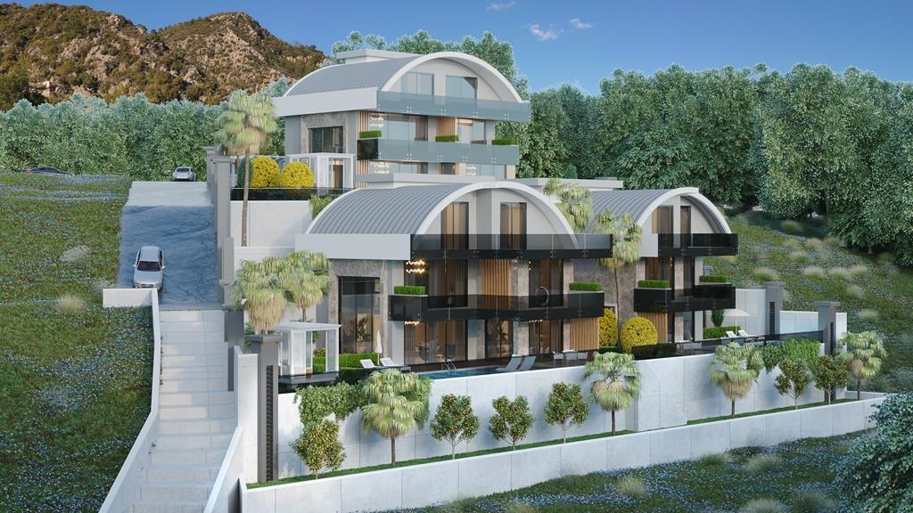 Suitable for citizenship villas full sea and castle view in Alanya