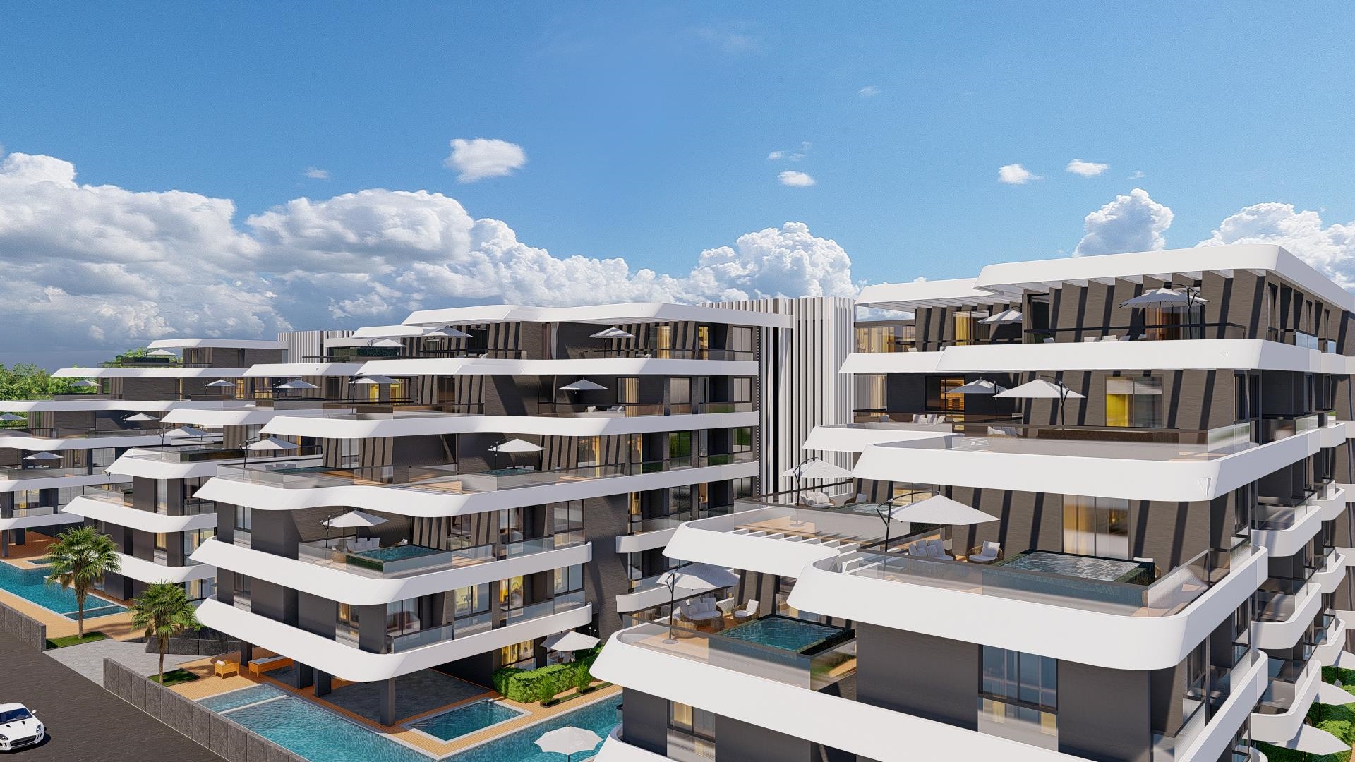 Modern designed unique architecture , full activity ultra luxury project  in Altıntaş , Antalya