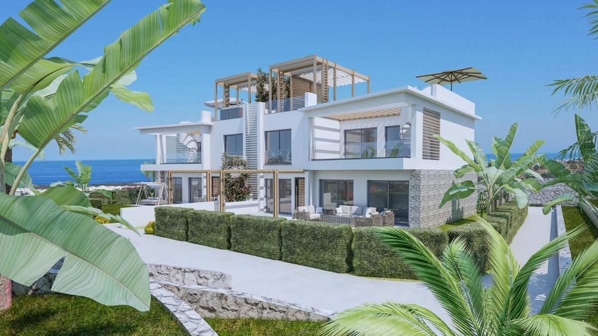 Эксклюзивные апартаменты с 2 и 3 спальнями в пешей доступности от пляжа в Эсентепе, Северный Кипр