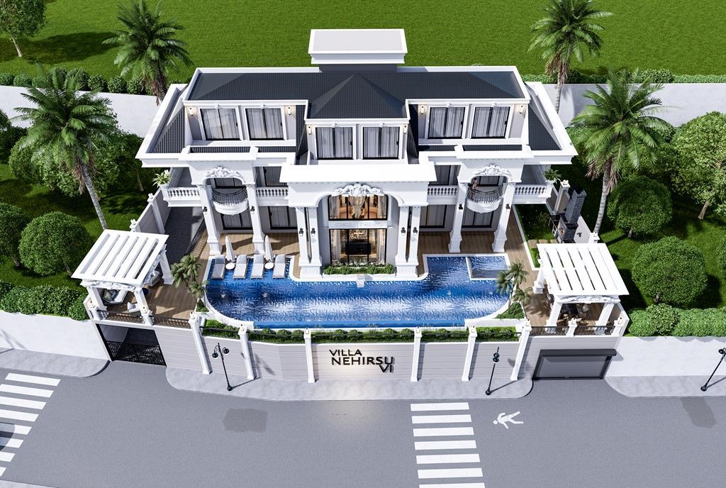 Ultra luxury villa with sea and castle views, intertwined with nature in Kargıcak Alanya