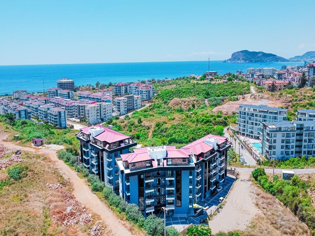 An elite area with magnificent panorama of the sea and mountains in Kestel , Alanya