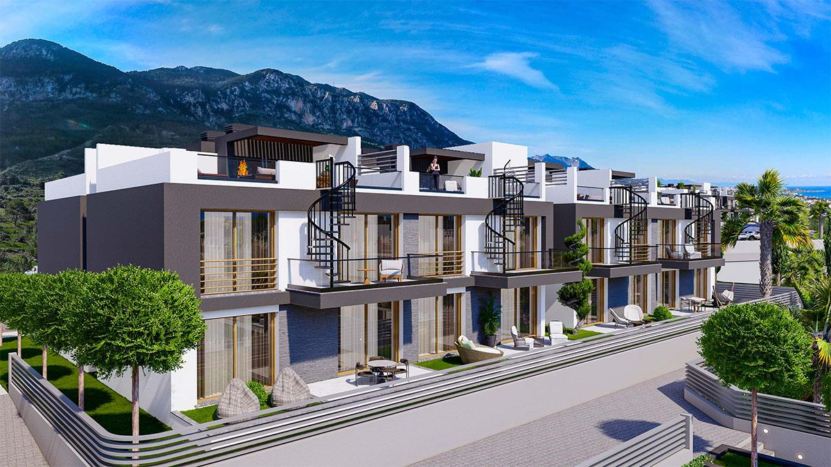 Выдающаяся новая концепция проекта с различными типами недвижимости в Лапте, Северный Кипр